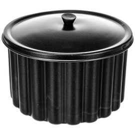 IBILI 825020 Pudding Mould Moka with lid 20 cm, Aluminium, Black, 20 x 20 x 5 cm