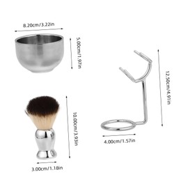Beavorty Elegant Shaving Brush Set Kit Includes Brush Stand Bowl Hygienic Storage for Men