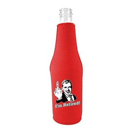I'm Retired Beer Bottle Coolie (Red, 1)