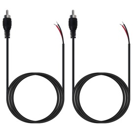 Suifaqi Upgraded 2Pack 10 ft RCA Male Plug to Wire Audio Speaker Subwoofer HDTV Cable Cord