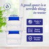 HOMZ 4-Pack Holiday Tote, Plastic Storage Organizer Bins with Lids,