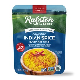 Ralston Family Farms Indian Spice Basmati Rice, 8.5 OZ, Ready in 90 Seconds, 6 Pack