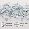 SKIR'CO (Pack of 50) Square Twisted Steel Nails 4.5 x