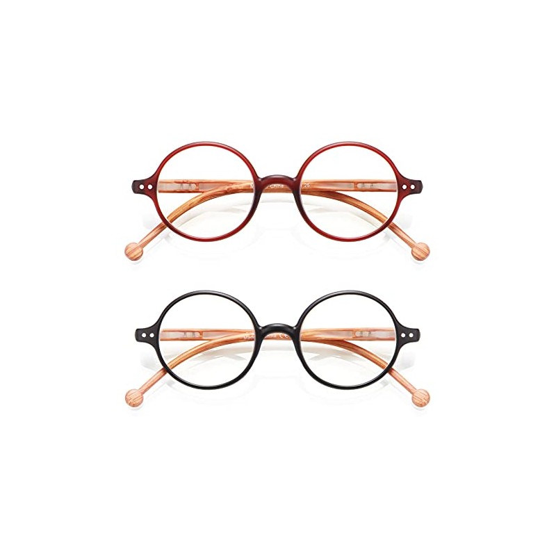 TISHUI Reading Glasses Women Men +3.50 Blue Light Blocking Round
