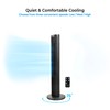 Comfort Zone Oscillating Portable Tower Fan with Remote, 40 inch,