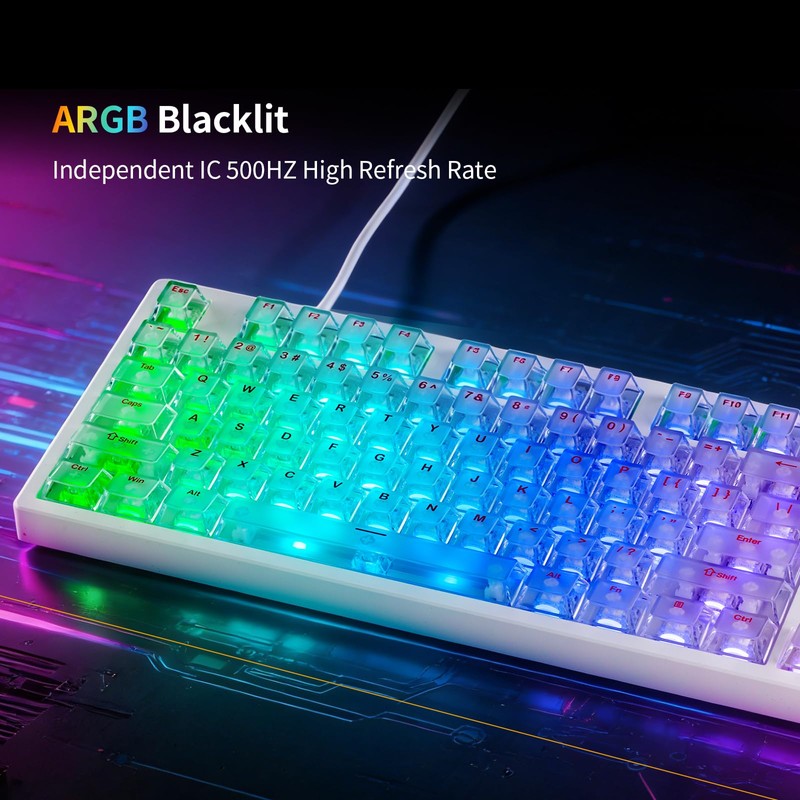 IROK FE87 V2 IMC Wired Mechanical Keyboard, Dual 8KHZ Polling