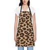 TUFOSERY Leopard Print Apron Bib with Adjustable Neck Waterproof Kitchen
