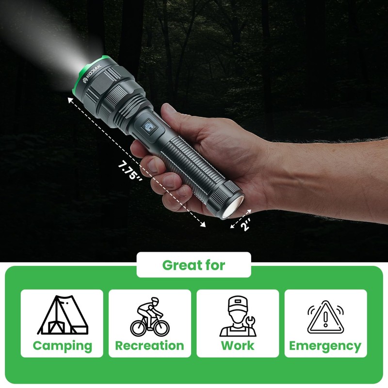 LitezAll Kodiak 1 Mile Beam Tactical Flashlight, Long-Range High Power