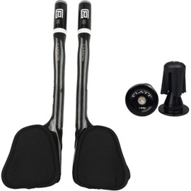 PLATT Carbon TT Handlebar Bicycle Aero Bars Tri Bars Cycling Rest Handlebar for Mountain Bike and Road Bike 31.8mm (White 02)