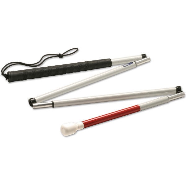 Ambutech Mobility Walking Cane: Folding Graphite Cane Marshmallow Tip 52