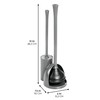 iDesign Compact Toilet Brush and Plunger Set for Bathroom Cleaning