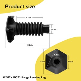 WB02X10521 Stove Leveling Legs - Replacement for GE Hotpoint Kenmore Stove Range Parts（4 Pack）
