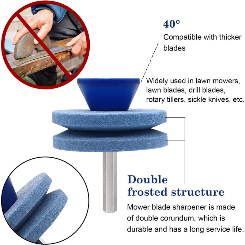 SNOKAY 3 Pcs Universal Lawn Mower Blade Sharpener - Compatible