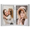 ORIVAN 4x6 Double Picture Frames Hinged Folding Photo Frames Vertical