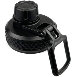 DEFUNX Water Bottle Lid Replacement Spout Top for Wide Mouth Water Bottle 22/24/32/40/64 Oz Cap Suitable for Mouth Opening 2.25 In Black