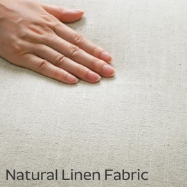 Sungeek Set of 2 Soft Linen Decorative Cushion Covers 45cm x 45cm Solid Farmhouse Throw Pillow Covers Boho Accent Cushion Cases for Sofa Couch Chair Bedroom Home Decor Pillowcases, Natural Beige