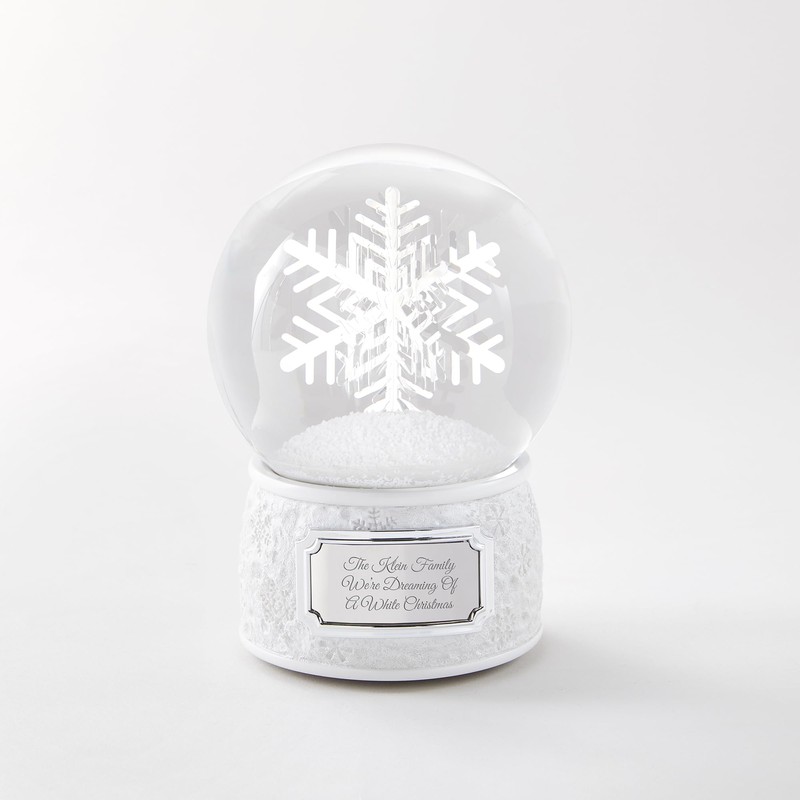 Things Remembered Engraved Spinning Musical Snowflake Snow Globe (Free Customization),