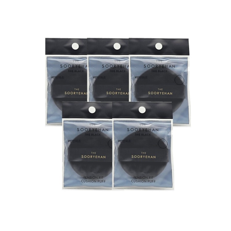 Sooryehan Cushion Puffs 5-Pack - Black Cushion Mesh Cushion /