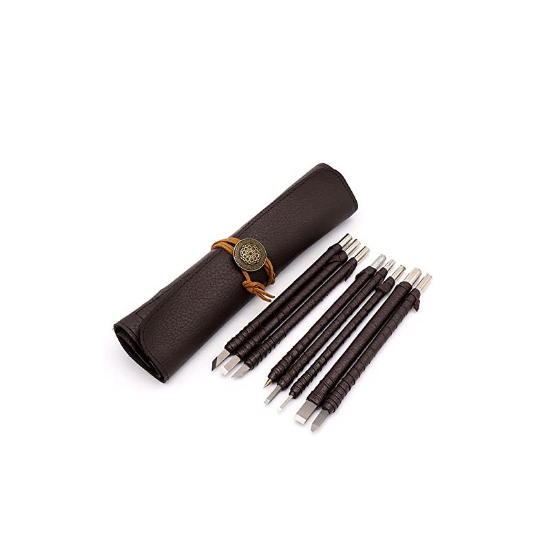 Stone Gravers 8 Pcs Manual Tungsten Steel Wood Chisel Set
