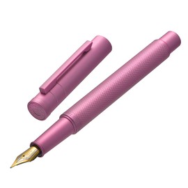 erofa Hongdian Füllfederhalter, mittlere Feder, klassisches Design mit Konverter und Stiftetui aus Metall, Pink Forest