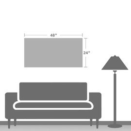 Rustic Horse Wall Art Decor: Western Country Farm Equine Canvas Picture Artwork Wildlife Animals on Empty Grassland Farmhouse Ponies Painting for Living Room Bedroom 48" x 24"