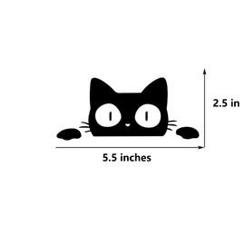 Reflective Reflective car Sticker Cartoon cat，Funny Black cat Stickers,cat Decal,car Decal, Window Sticker, Suitable for Cars, Trucks, Laptops, Etc (Black)