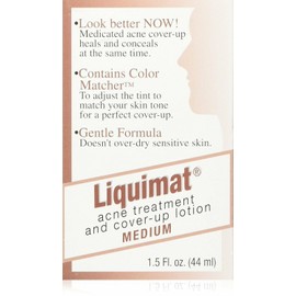 Liquimat Acne Treatment and Cover-Up Lotion Medium 1.50 oz (Pack of 6)
