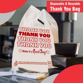 Thank You Bags - Case of 1,000ct (11.5" x 6.25" x 21")-.6mil