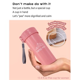 ABXLNIU Orinal femenino, dispositivo de orinación femenina reutilizable con tubo, taza de orina para mujer, embudo discreto para mujeres de pie, orina en el coche