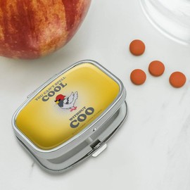 You Can't Spell Cool Without Coo Funny Humor Rectangle Pill Case Trinket Gift Box