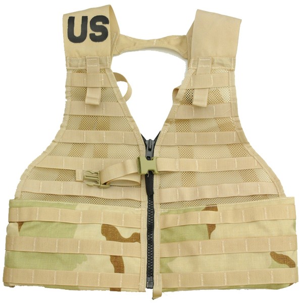Military Outdoor Clothing Never Issued U.S. G.I. 3-Color Desert MOLLE II Fighting Load Carrier (FLC) Vest