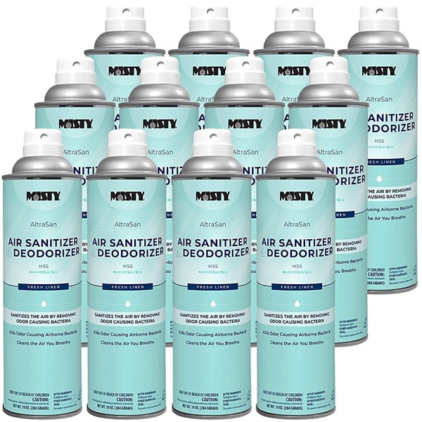 Misty Altrasan Air Sanitizer, Disinfectant and Deodorizer 10 Ounce (Case of 12) 1037236 - EPA Registered