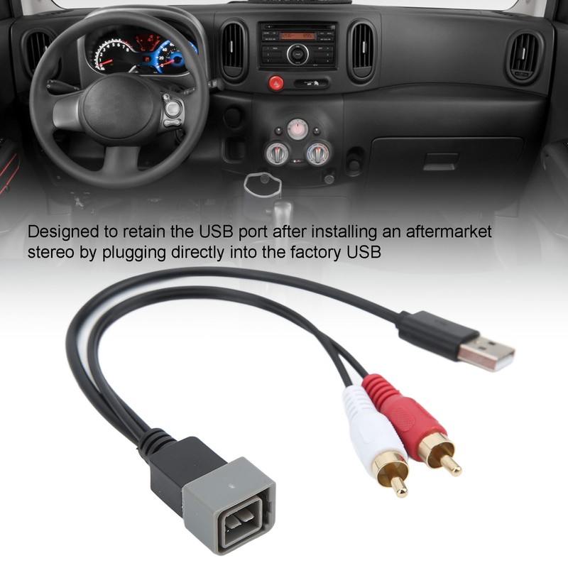 Car Radio USB Port Retention Cable USB Input Adapter Replacement