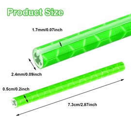 36Pcs Reflective Spoke Covers for Bicycle, 360° Visibility 2.9Inch Bike Spoke Reflectors for Night Riding, Bike Wheel Reflector Tube Reflective Spokes Skins Wheel Decoration Reflectors （Green）