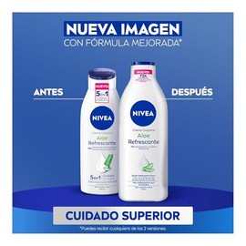 NIVEA Crema Corporal Humectante Aloe Vera Refrescante (400 ml) - 72 horas de Humectación y Suavidad Profunda con extracto de Aloe Vera - Ideal para Pi