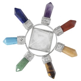 Mookaitedecor Energy Generator Pyramid Generator Power Holy 4 Points/7 POINTS Healing Reiki Divine