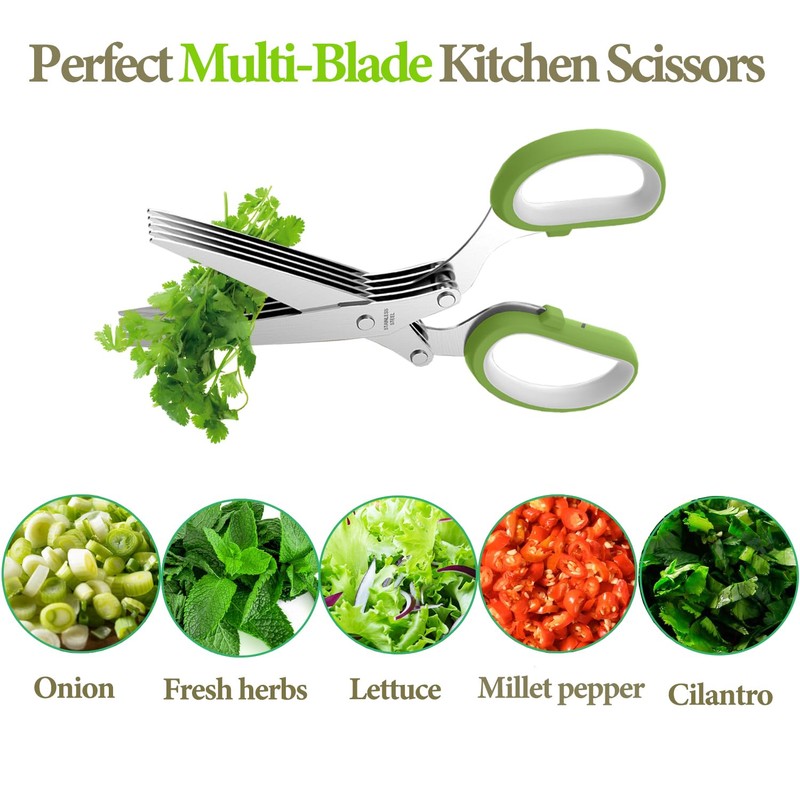 2025 Upgraded Herb Scissors, Effortless Herb Shears Cutter Tool with