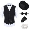 Pixiemain 1920s Mens Costume Roaring 20s Costumes Outfit with Gangster