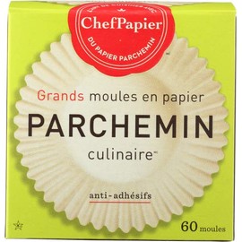 PaperChef Culinary Parchment Large Baking Cups 60 per box (Pack of 6 boxes)