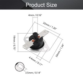 Fielect KSD301 Thermostat Temperature Control Switch,Adjust Snap Disc Temperature Switch 135°C Normally Closed 2 Pcs