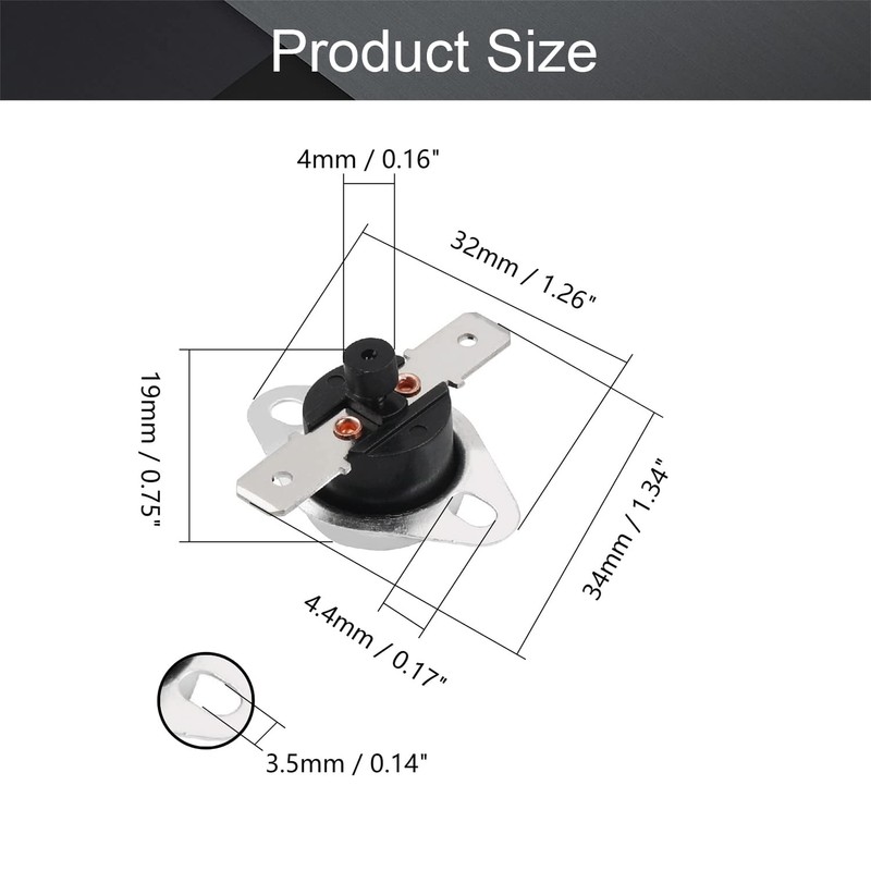Fielect KSD301 Thermostat Temperature Control Switch,Adjust Snap Disc Temperature Switch