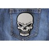 Reflective Skull Patch, Biker Skull Patches