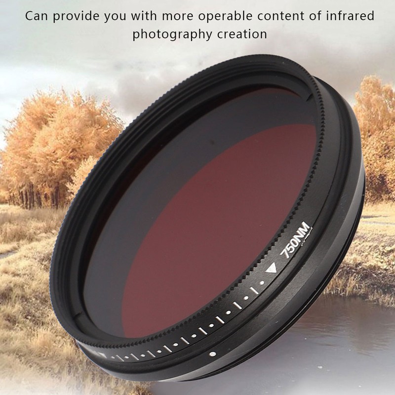 FOTGA Adjustable IR Filter Integrated Practical for Infrared Photography Creation46mm