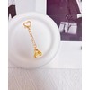 LAEKOU Initial Bag Charms Keychain, Letter Key Chain Charm Accessories