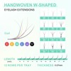 NAGARAKU Double Tips Eyelash Extensions, 5D W Shape Eyelash Extension,