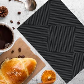 KFXHANGD Boho Abstract Line Kitchen Towels and Dishcloths Set of 2, Mid Century Modern Dish Towels, Black Neutral Minimalist Decorative Hand Tea Towel for Bathroom Kitchen, 16x24 Inches