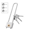 Keyed Long Padlock, 1.5-inch Solid Brass, Removable and Adjustable Length