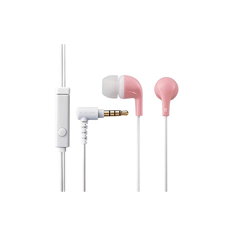 Elecom EHP-CN300MPN Stereo Headphones with Microphone Canal CN300 Pink