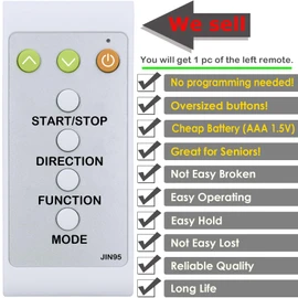 Replacement Remote Control for Under Desk Elliptical Machine Seated Elliptical Pedal Ellipse Leg Exerciser, Same with The Right One in The Item Picture, with Oversized Buttons