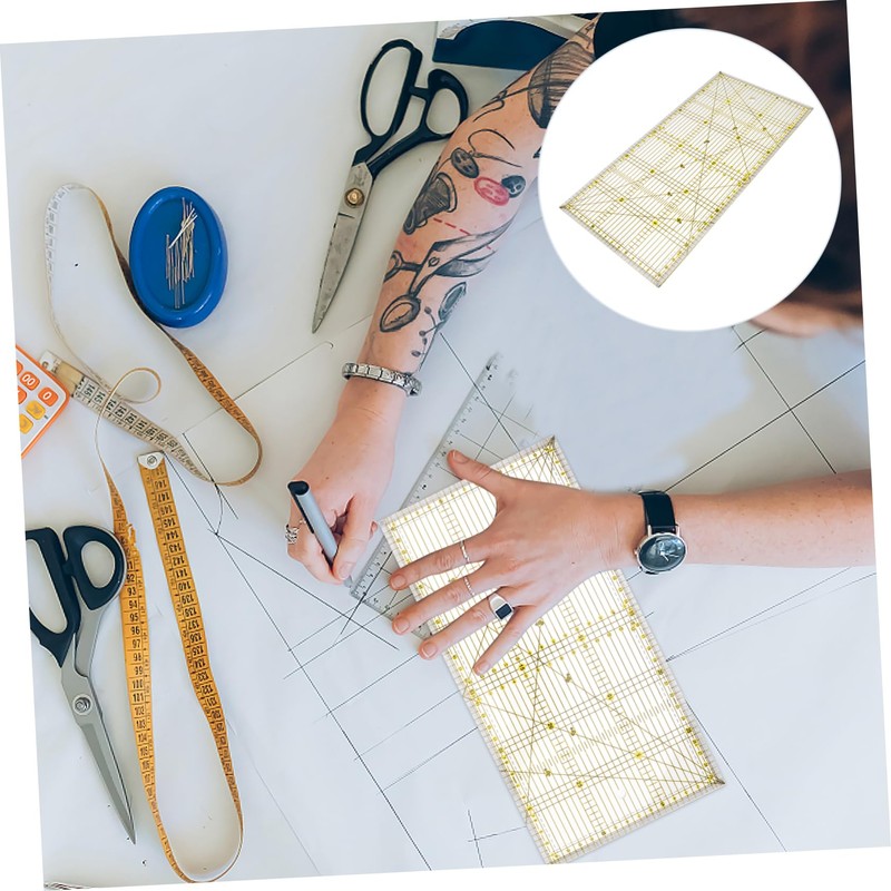 NOLITOY Patchwork Ruler Transparent Quilting Ruler for Accurate Measurement and